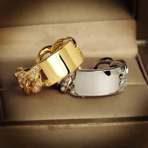 Herren gold silber ringband - gold,