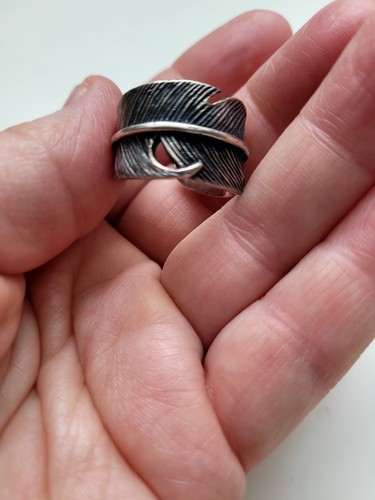 Bandring feder design - feder-design, silber
