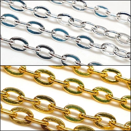 Metallkette oval ring 4mm 3 - ring,