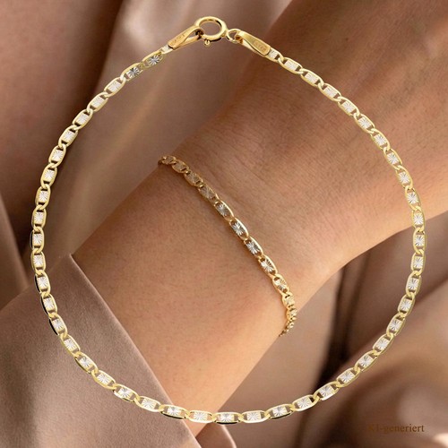 Armkette echt gold 375 - gold, (9