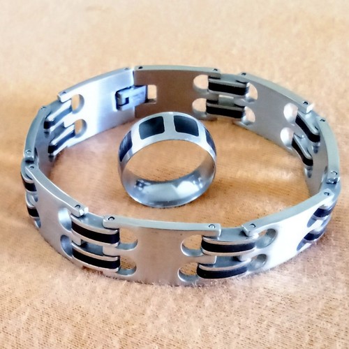 Edelstahl glieder armband - edelstahl, glieder-armband