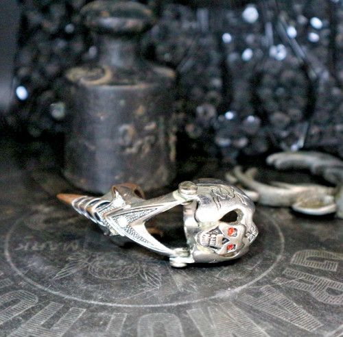 Gothic gliederring totenkopf - gliederring,