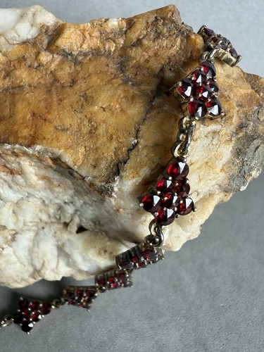 Böhmisches granat armband - granat,