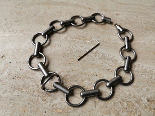 Halsreif gliederkette massiv - halsreif/gliederkette,