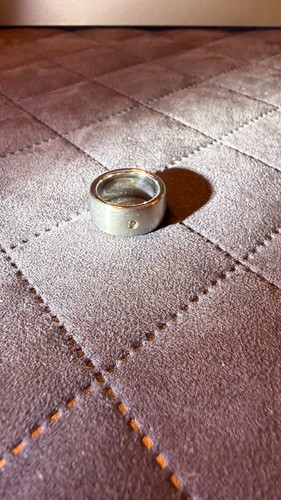 Silberner ring metall massiv - silberner,